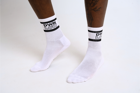Cushioned Crew Socks - White